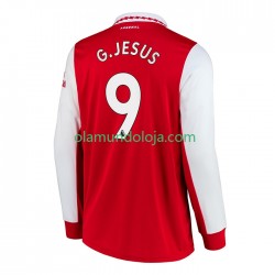 Camisola Arsenal Gabriel Jesus 9 Homem Equipamento Primeiro 2022-2023 Manga Comprida